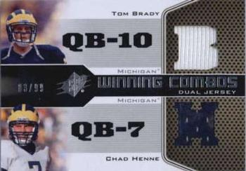 2010 SPx - Winning Combos Dual Jerseys #WC-BH Tom Brady / Chad Henne  Front