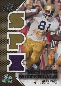 2010 SPx - Winning Materials Patch #WMP-PA Alan Page Front