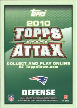 2010 Topps Attax #NNO Vince Wilfork  Back