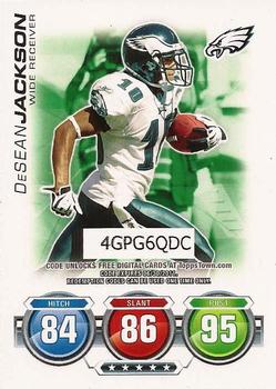 2010 Topps Attax - Code Cards #NNO DeSean Jackson  Front