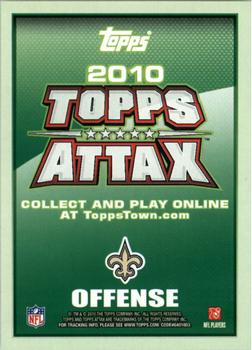 2010 Topps Attax - Code Cards #NNO Drew Brees  Back