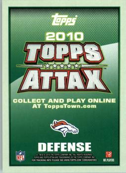 2010 Topps Attax - Code Cards #NNO Brian Dawkins  Back