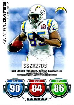 2010 Topps Attax - Code Cards #NNO Antonio Gates  Front