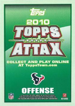 2010 Topps Attax - Code Cards #NNO Andre Johnson  Back