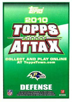 2010 Topps Attax - Code Cards #NNO Ray Lewis  Back
