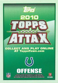 2010 Topps Attax - Code Cards #NNO Peyton Manning  Back