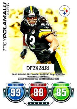 2010 Topps Attax - Code Cards #NNO Troy Polamalu  Front