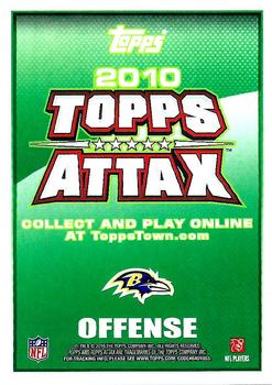 2010 Topps Attax - Code Cards #NNO Ray Rice  Back