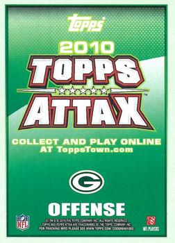 2010 Topps Attax - Code Cards #NNO Aaron Rodgers  Back