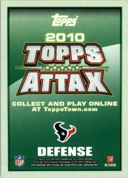 2010 Topps Attax - Code Cards #NNO DeMeco Ryans  Back