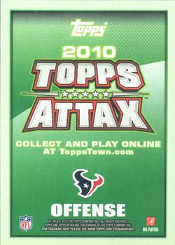 2010 Topps Attax - Code Cards #NNO Matt Schaub  Back