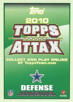 2010 Topps Attax - Code Cards #NNO DeMarcus Ware  Back