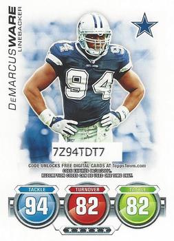 2010 Topps Attax - Code Cards #NNO DeMarcus Ware  Front