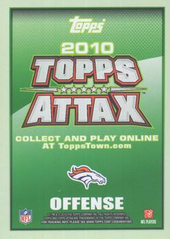 2010 Topps Attax - Legends Foil #NNO John Elway  Back