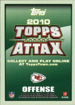 2010 Topps Attax - Red Zone Foil #NNO Jamaal Charles  Back
