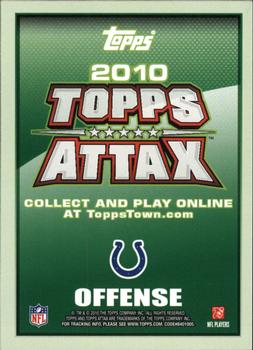 2010 Topps Attax - Red Zone Foil #NNO Dallas Clark  Back