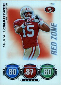 2010 Topps Attax - Red Zone Foil #NNO Michael Crabtree  Front