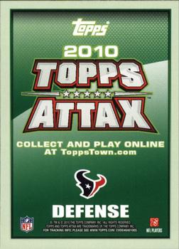 2010 Topps Attax - Red Zone Foil #NNO Brian Cushing  Back