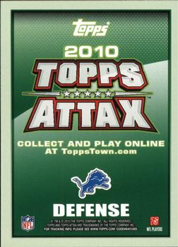 2010 Topps Attax - Red Zone Foil #NNO Louis Delmas  Back