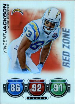 2010 Topps Attax - Red Zone Foil #NNO Vincent Jackson  Front