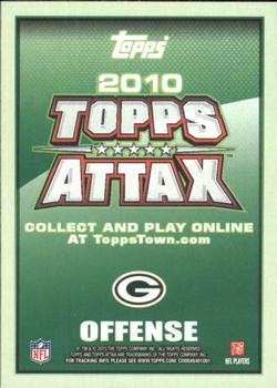 2010 Topps Attax - Red Zone Foil #NNO Greg Jennings  Back