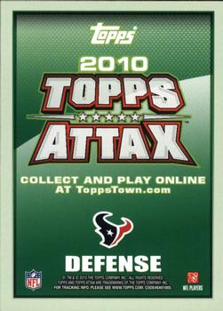 2010 Topps Attax - Red Zone Foil #NNO DeMeco Ryans  Back