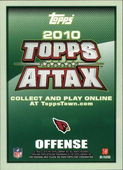 2010 Topps Attax - Red Zone Foil #NNO Beanie Wells  Back
