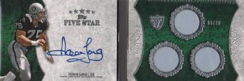 2010 Topps Five Star - Veteran Autographed Triple Patch Silver #SB-HL Howie Long  Front