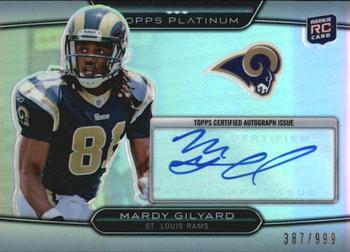 2010 Topps Platinum - Rookie Autographs #135 Mardy Gilyard Front