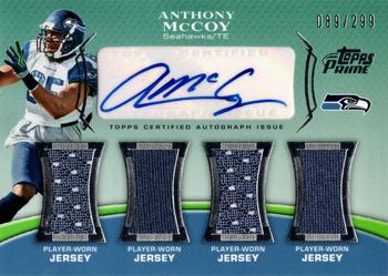 2010 Topps Prime - Autographed Relics Level 5 #PL5-AM Anthony McCoy Front