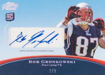 2010 Topps Prime - Rookie Autographs Platinum #PAR-RG Rob Gronkowski  Front