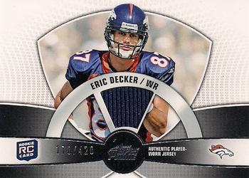 2010 Topps Prime - Rookie Relics #PRR-ED Eric Decker  Front