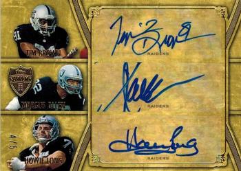 2010 Topps Supreme - Triple Autographs #STA-BAL Tim Brown / Marcus Allen / Howie Long  Front