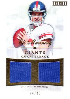 2010 Topps Tribute - Relic Dual Swatch #DR-EM Eli Manning  Front