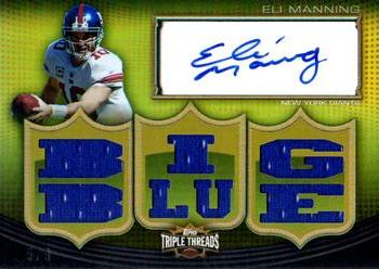 2010 Topps Triple Threads - Autographed Relics Gold #TTAR-36 Eli Manning  Front