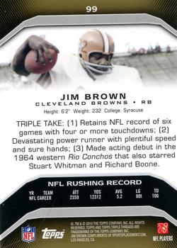 2010 Topps Triple Threads - Gold #99 Jim Brown  Back