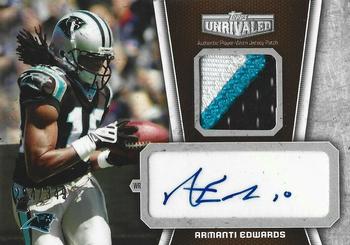 2010 Topps Unrivaled - Autographed Patch #UAP-AE Armanti Edwards Front
