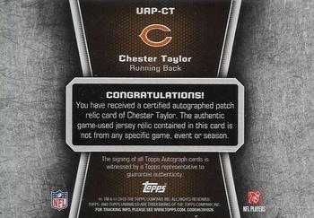 2010 Topps Unrivaled - Autographed Patch #UAP-CT Chester Taylor Back