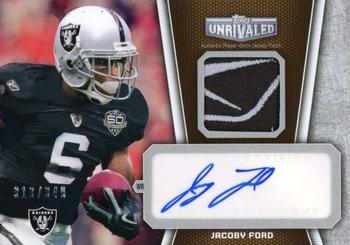 2010 Topps Unrivaled - Autographed Patch #UAP-JF Jacoby Ford Front