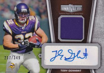 2010 Topps Unrivaled - Autographed Patch #UAP-TG Toby Gerhart Front