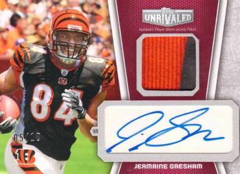 2010 Topps Unrivaled - Autographed Patch Red #UAP-JG Jermaine Gresham  Front