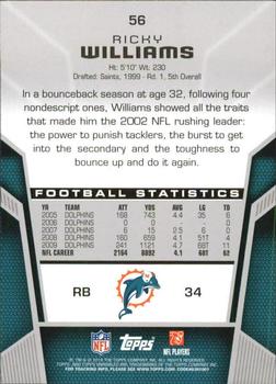 2010 Topps Unrivaled - Gold #56 Ricky Williams  Back
