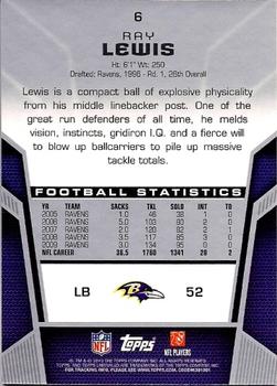 2010 Topps Unrivaled - Gold #6 Ray Lewis  Back