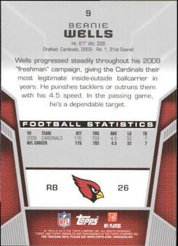 2010 Topps Unrivaled - Red #9 Beanie Wells  Back