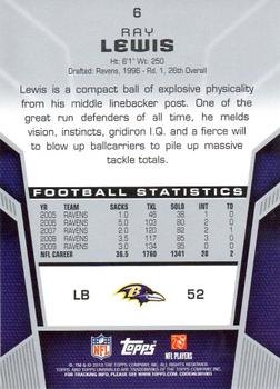 2010 Topps Unrivaled - Silver #6 Ray Lewis  Back
