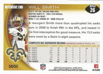 2010 Topps - Black #26 Will Smith  Back