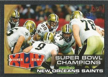 2010 Topps - Black #346 Super Bowl Champions  Front