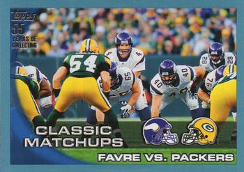 2010 Topps - Blue #281 Favre vs. Packers Front