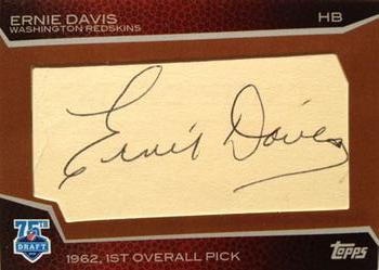 2010 Topps - Draft 75th Anniversary Cut Autographs #75DACS-27 Ernie Davis  Front