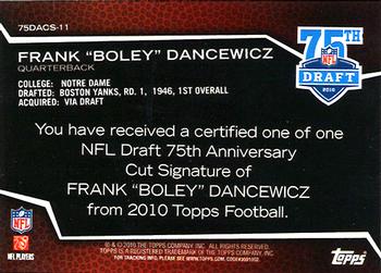 2010 Topps - Draft 75th Anniversary Cut Autographs #75DACS-11 Frank 